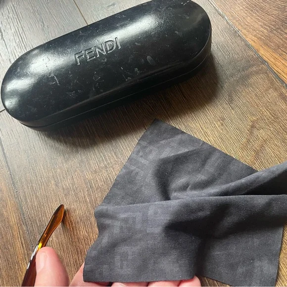 FENDI Eyeglasses with Matching Case & Monogrammed Microfiber Cleaning Cloth - Picture 13 of 13